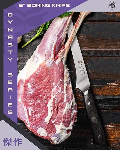 Vista 114 de KESSAKU Nakiri - Cuchillo de 7 pulgadas - Serie Dynasty - Cuchillo asiático para verduras - Cuchillo de cocina afilado - ThyssenKrupp forjado