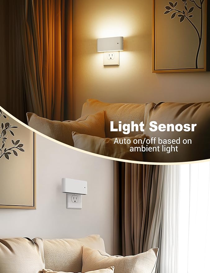 Lámpara de noche LED con sensor y regulable 2 pack miniatura 3
