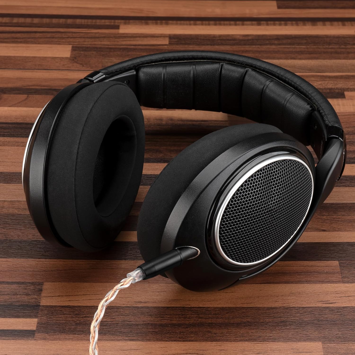 GEEKRIA Apollo Silver-Plated Upgrade 4.4mm to 2.5mm Audio Cable Compatible with Sennheiser HD620S HD599 HD598 HD560S HD400PRO HD579 HD569 HD550 HD505, Replacement Cord (4.9 ft/1.5 m)