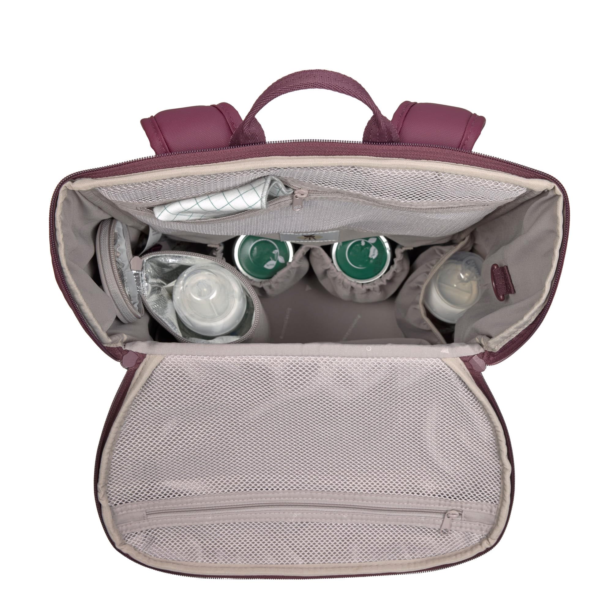 LÄSSIG Baby Wickelrucksack mit Wickelunterlage, Kinderwagenbefestigung und Flaschenhalter