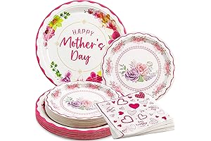 Happy Mother's Day Plates & Napkins 24 Sets