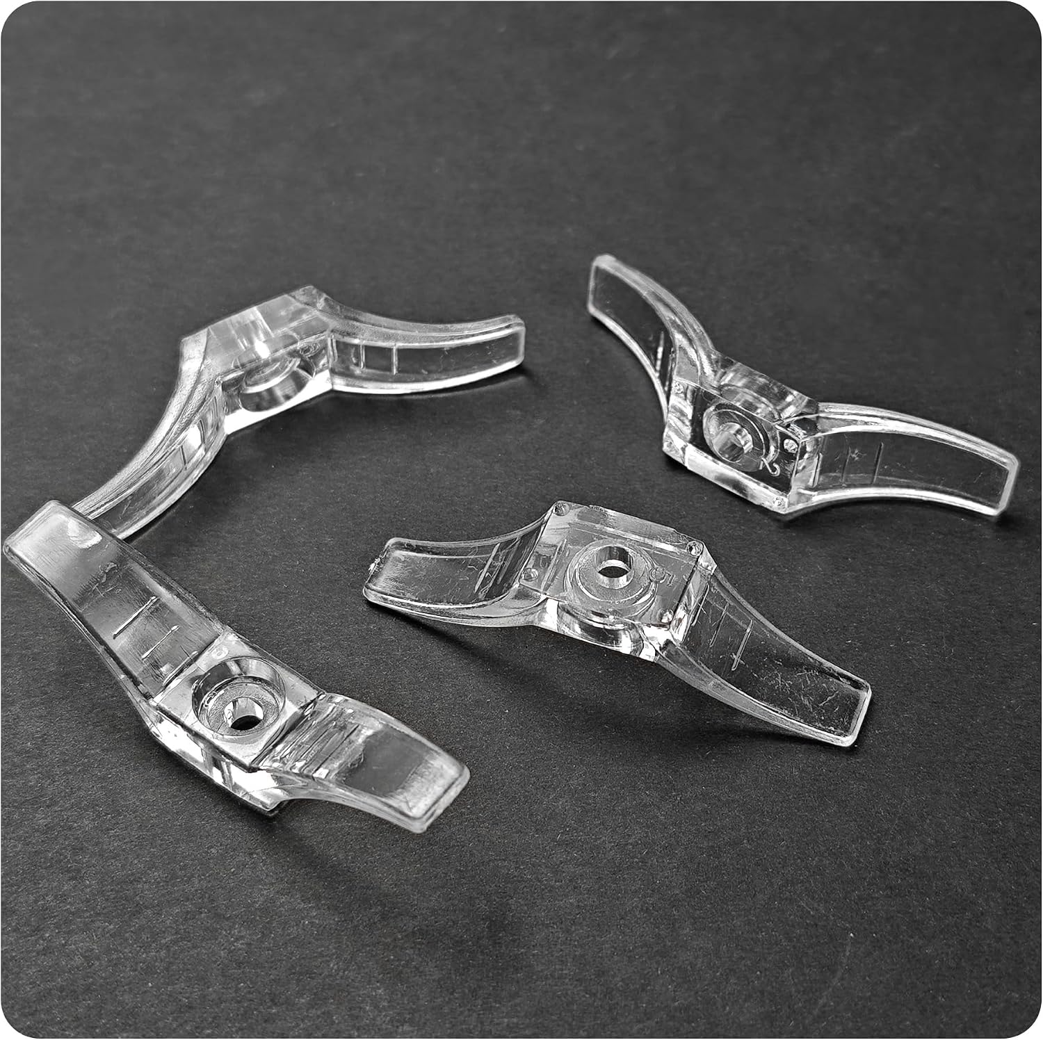 24PCS Blind Cord Cleats, Clear Plastic Safety Cord Winders with Screws, Transparent Window Drapery Rope Cleats for Home Office Blinds Curtains Sun Shades