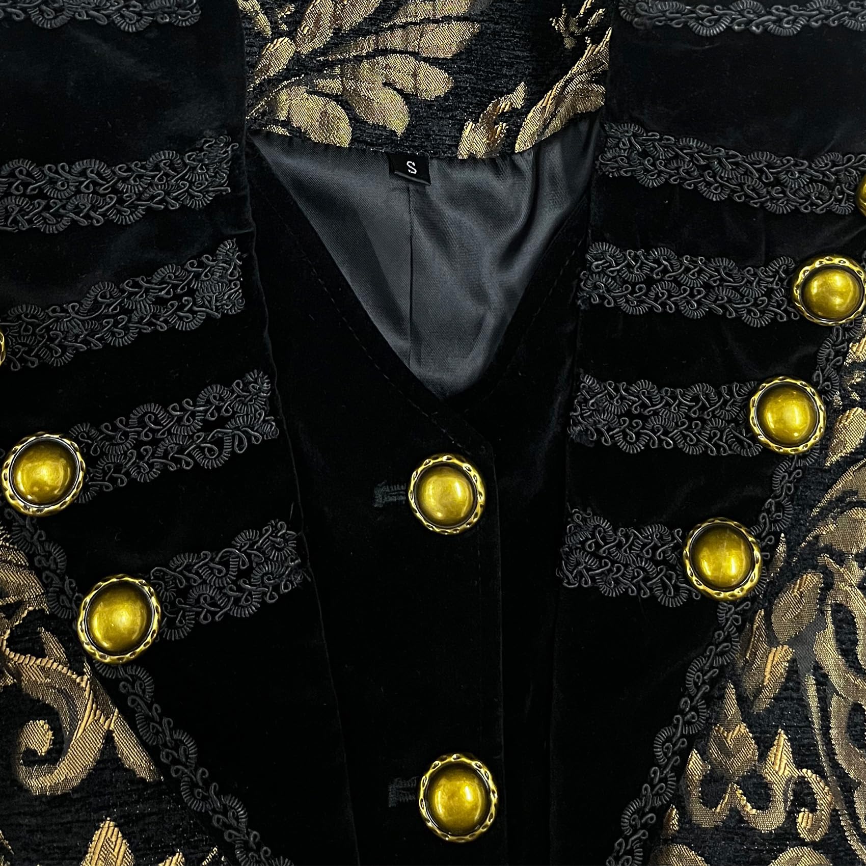 TZMAPU Damen Mittelalter Renaissance Gothic Mantel Viktorianischer Frack Pirat Steampunk Jacke