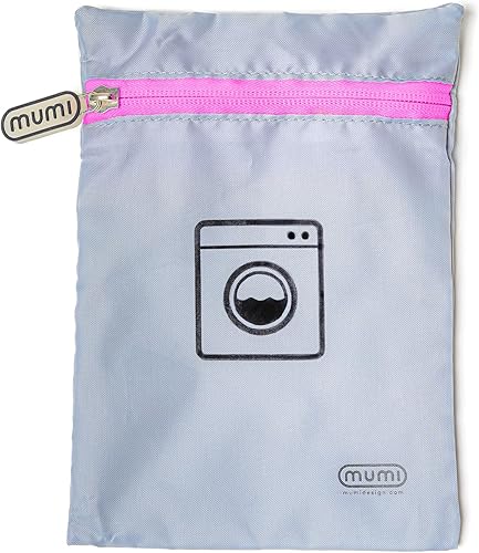 MUMI Bolsa de lavandería de viaje, a prueba de humedad y olor, las bolsas de lavado separan la ropa de la ropa limpia, con colgador plegable y bolsa