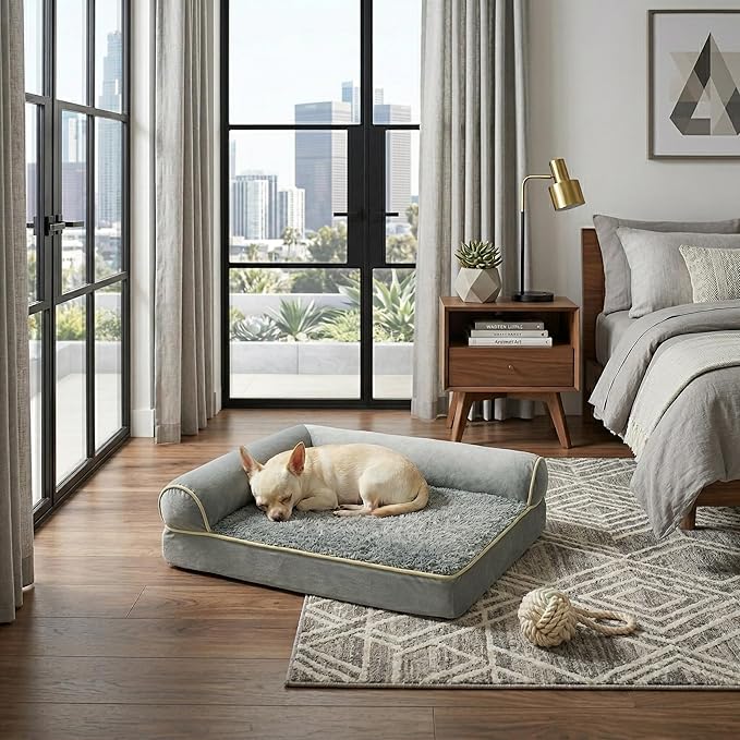 Cama Ortopédica para Perro Pequeño con Espuma Viscoelástica y Base Antideslizante miniatura 9