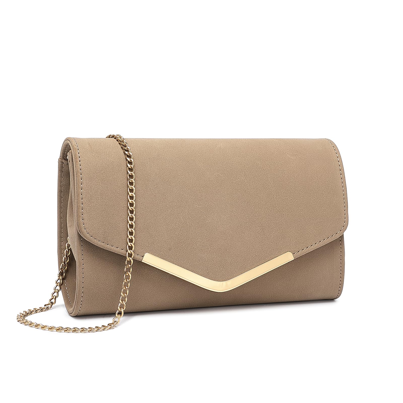 Miss Lulu Women's LH1756 BG Clutch, Beige, Einheitsgröße