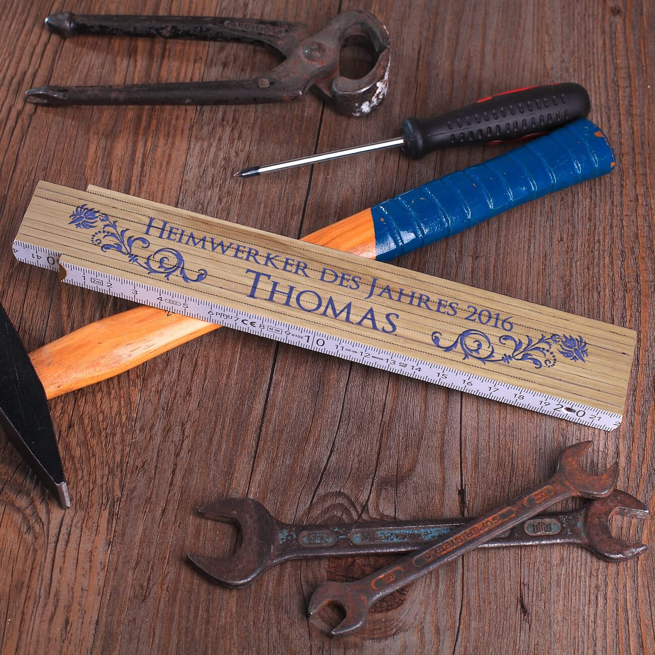 Cera & Toys® Zollstock Mit Gratis Namensdruck - Perfekt Für Maurer Und Handwerker