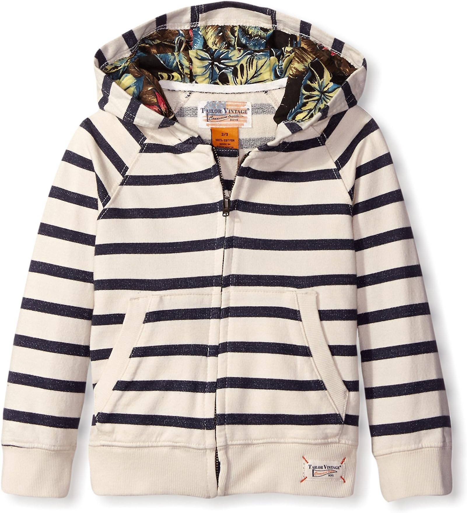 Tailor Vintage Kids' French Terry Sailor Stripe Hoodie