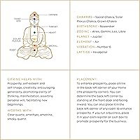 Vista 131 de Round Pendant Necklace, Natural Gemstones, Labradorite, Rainbow Moonstone, Crystal, Rose Quartz, Amethyst, Citrine, Sterling Silver, Handmade