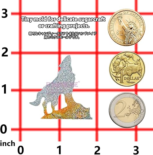 Miniatura 5 de Funshowcase Bandejas de silicona Wolf para manualidades, resina epoxi, fabricación de joyas