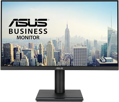 ASUS 24 1080P Business Monitor VA249QGS - IPS, Full HD, Frameless, 120Hz, Adaptive-Sync, 1ms, HDMI, DisplayPort, VGA, Eye Care, Low Blue Light, Ergonomic, VESA Wall Mountable,