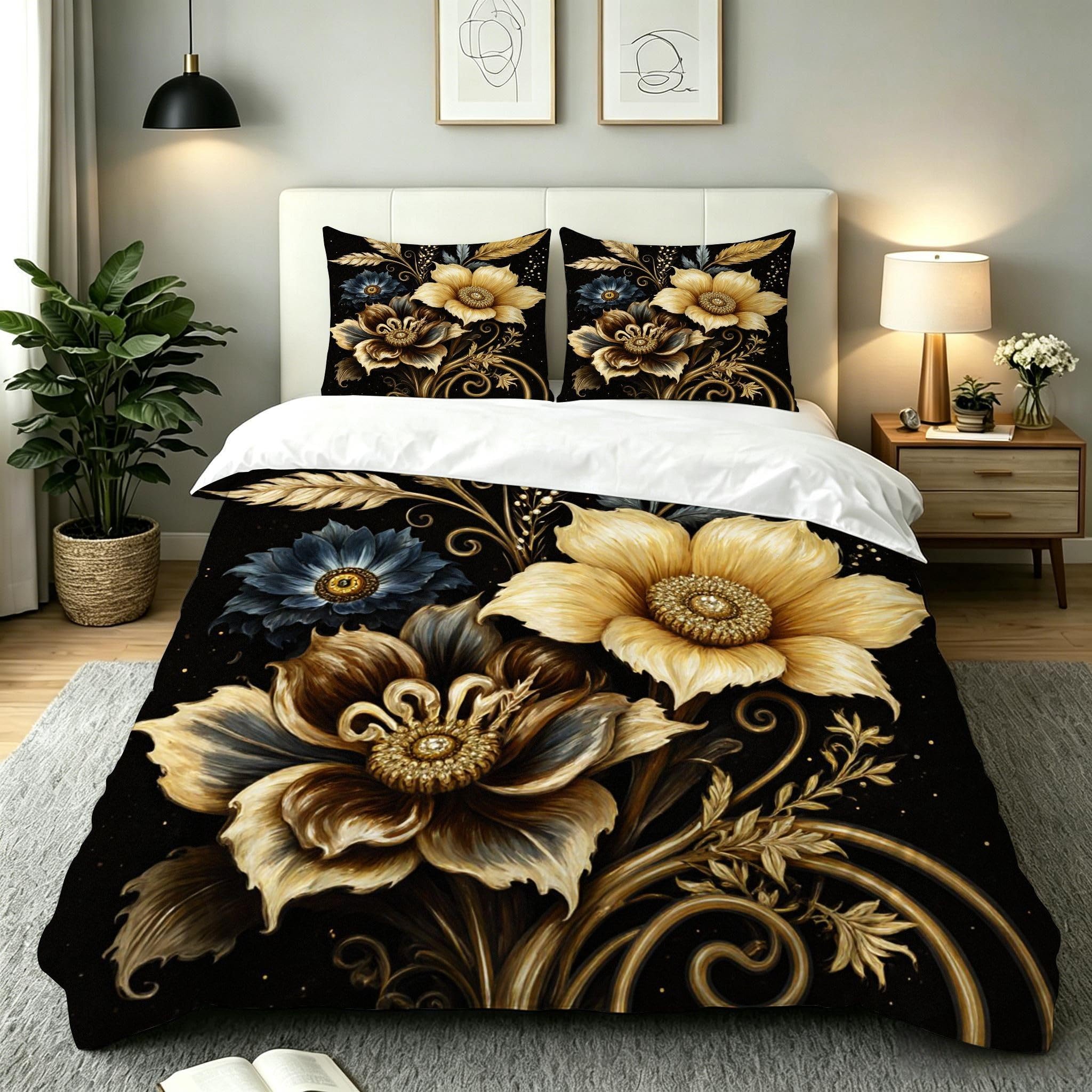 Housse de couette 140x200 douce en microfibre anti-plis à fermeture éclair