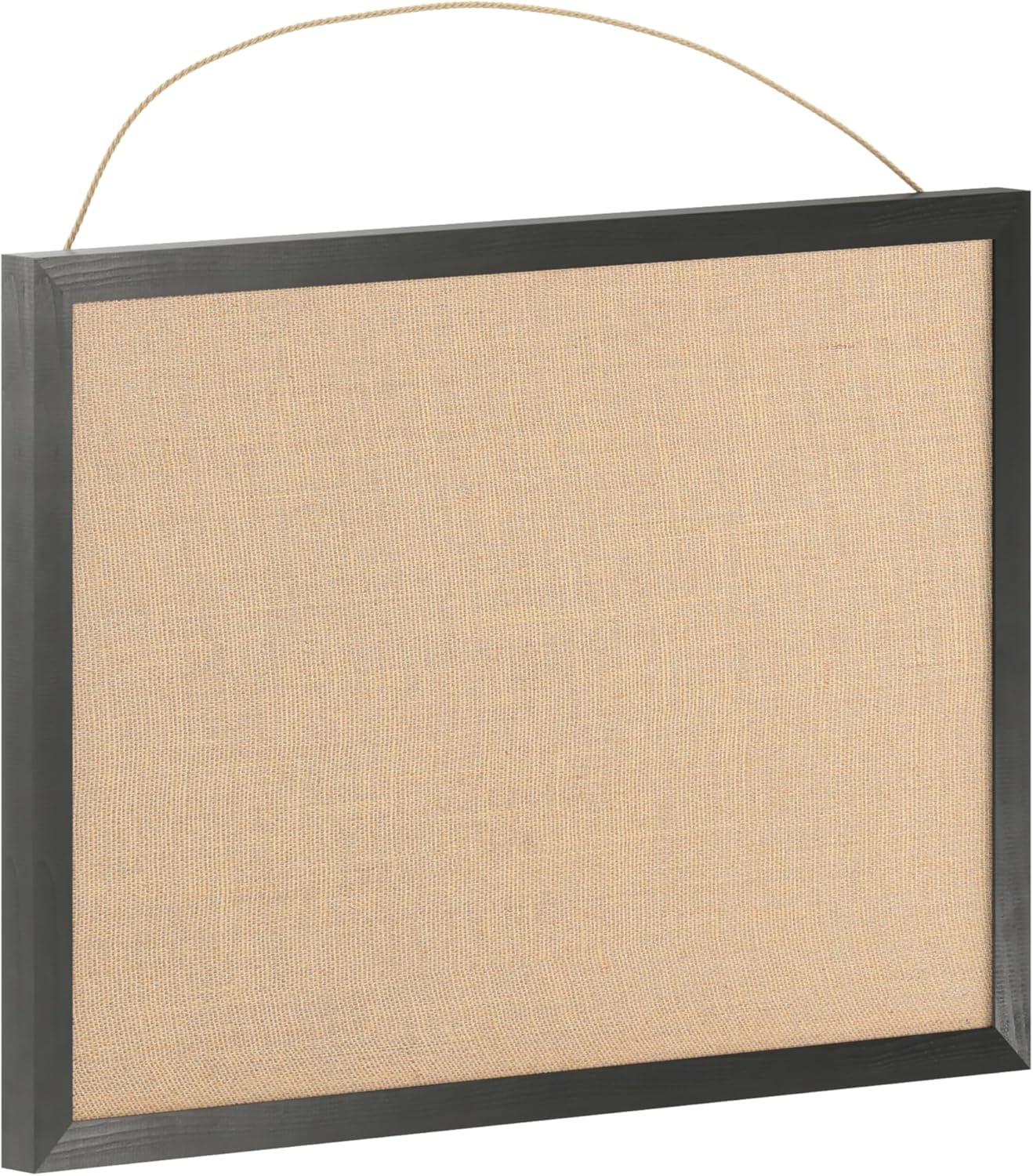 Flash Furniture Rustic Wall Mount Linen Board, for Home, Office, School, Comes with Wood Push Pins, 20" x 30", Black