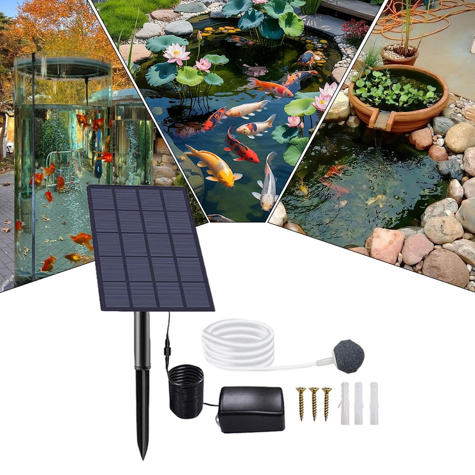 Bulleur d'énergie verte, couche d'air solaire submersible, contrôle multi-vitesse avec boucle de suspension, boîtier en ABS résistant, aérateur d'aquaculture avec thème furtif, système d'oxygénation
