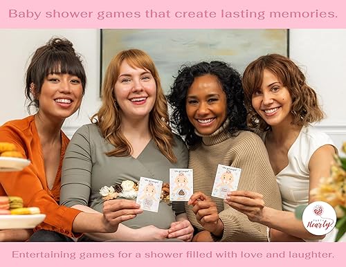 Miniatura 5 de Party Hearty Juegos de baby shower para niña, 66 boletos de lotería para rascar con emoji Poopie, ideas de juegos para bebés, juego para raspar