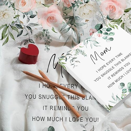 Miniatura 6 de Mocsicka Manta para mamá, manta ultrasuave para regalo de cumpleaños de la madre, manta de forro polar Sherpa para mujer, 50 x 60 pulgadas,