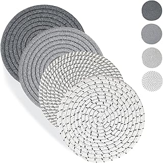7 Inches Trivets for Hot Dishes, Hot Pots and Pans, 4Pcs Thick Heat Resistant Trivet Mats for Kitchen,Pot Holders for Kitchen Counter, Table, Home Essentials, Kitchen Decor for Table Countertops