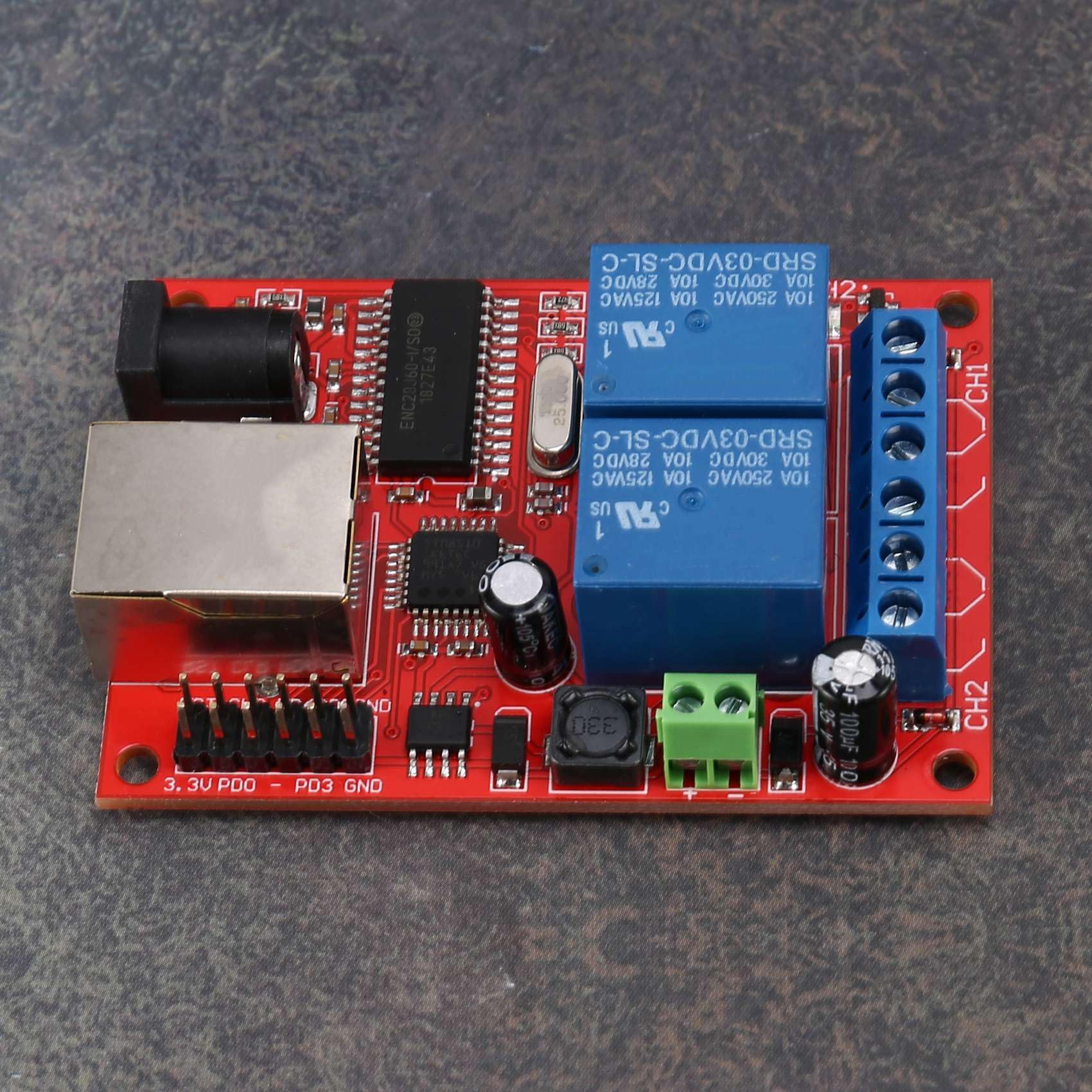 5X LAN Interruttore di Ritardo Scheda Relè Ethernet 2 Vie Modulo Server Modulo Controller/Udp