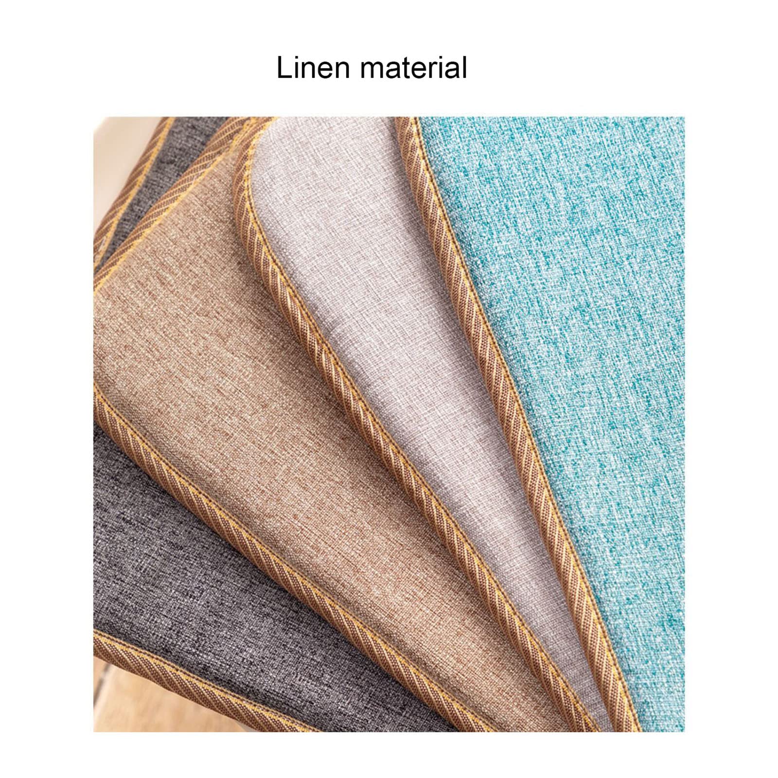 Cuscino Per Sedia O Panca In Memory Foam Antiscivolo, 101,6x45,5x5 Cm, Con Fodera In Cotone E Lino E Chiusura Lampo, Per Interni