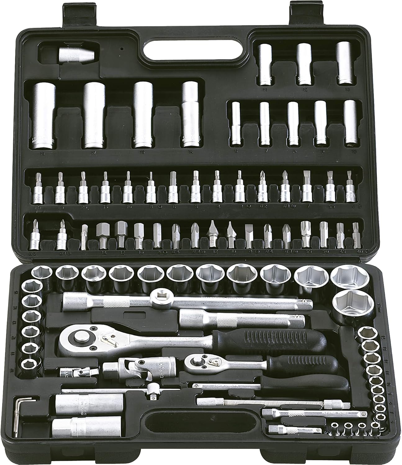 Fervi 0618 Socket Wrenches, 94 Pieces, Silver