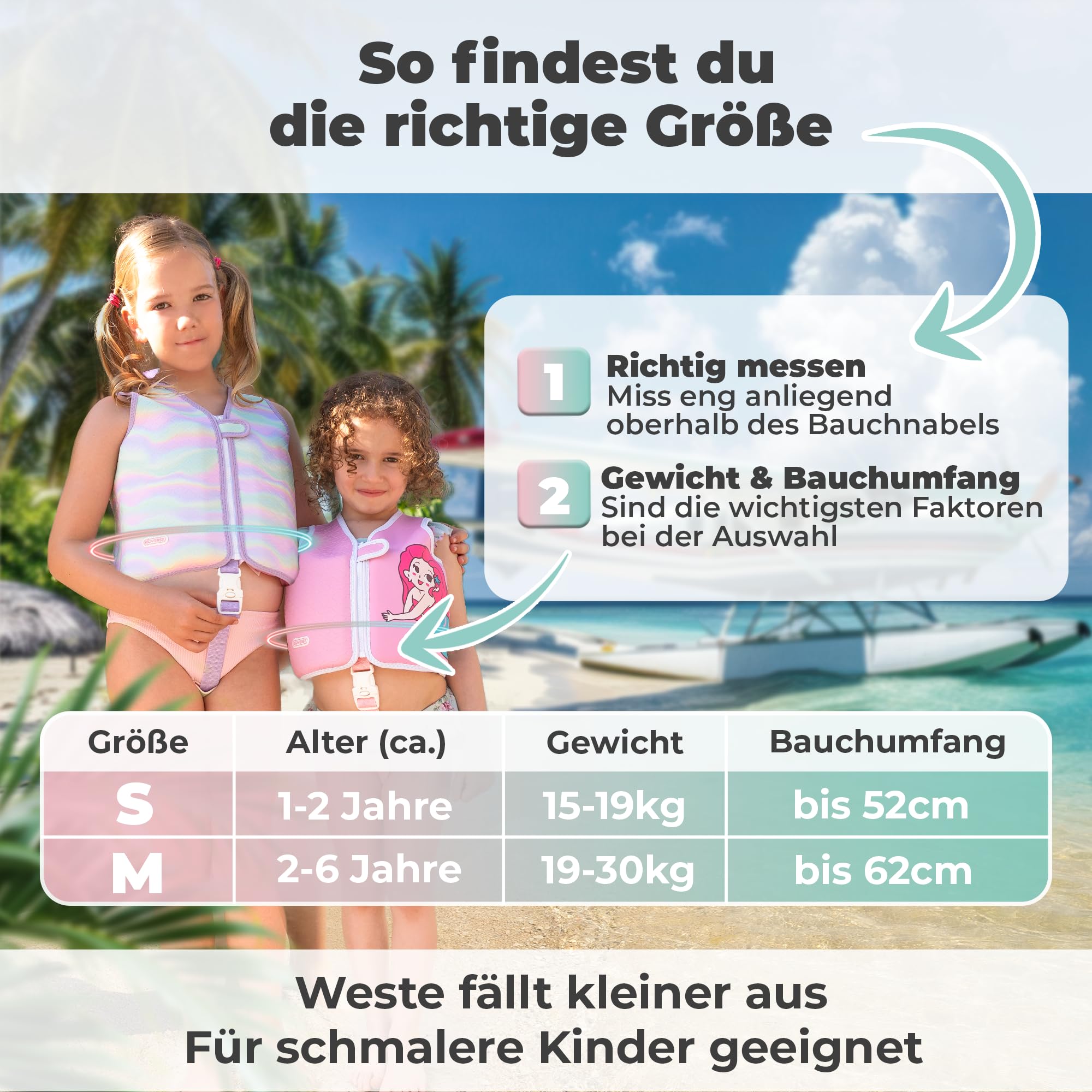 KIDVERSE Chaleco salvavidas para niños, ayuda a la natación con circunferencia abdominal de hasta 62 cm, ayuda a nadar para niños, chaleco salvavidas para niños para aprender a nadar, chaleco salv