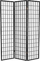 Vista 24 de Red Lantern Pantalla Shoji de 6 pies de alto, color nogal, 3 paneles