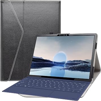 Bige for Dell XPS 13 2-in-1 9315 Case, PU Leather Folio with 2-Folding Stand Cover for 13.4" 2-in-1 Tablet, Black
