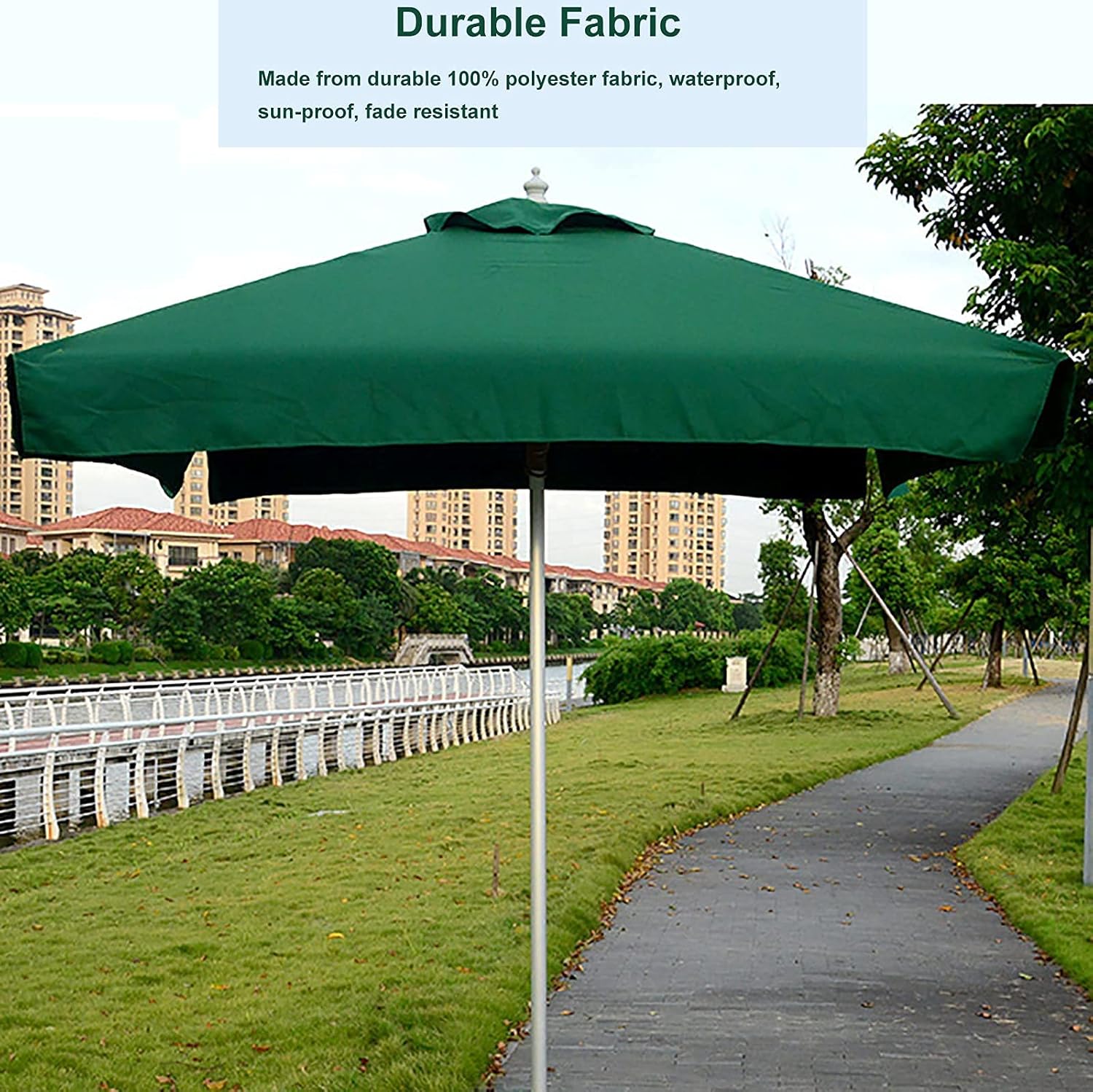 Round Patio Umbrella, UV Protection Sun Protection Sun Umbrella with Crank and 8 Sturdy Ribs,Umbrella for Backyard good