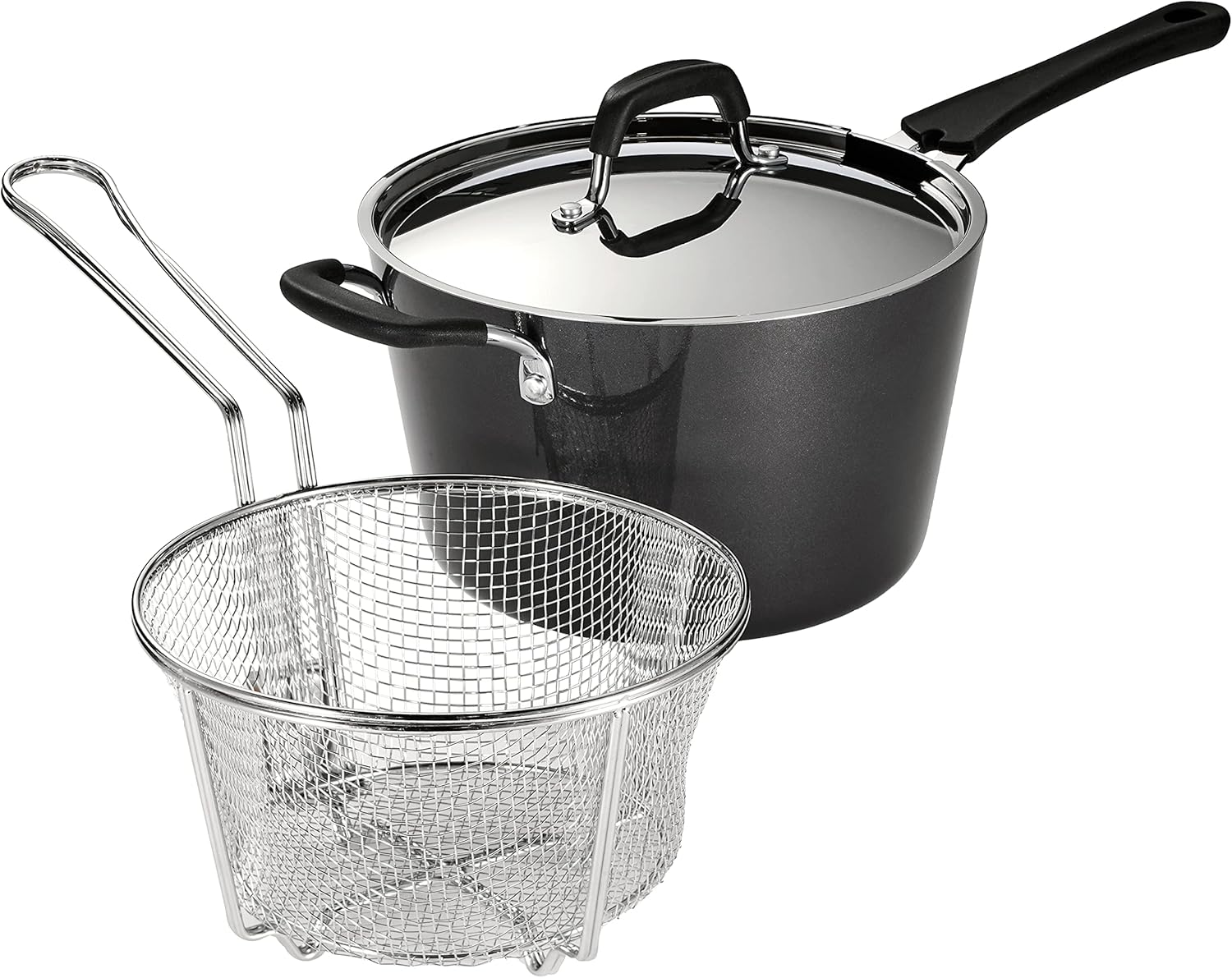 Tramontina Deeper Fryer w/Helper Handle Nonstick 5.5 Qt, 80106/003DS Home & Kitchen