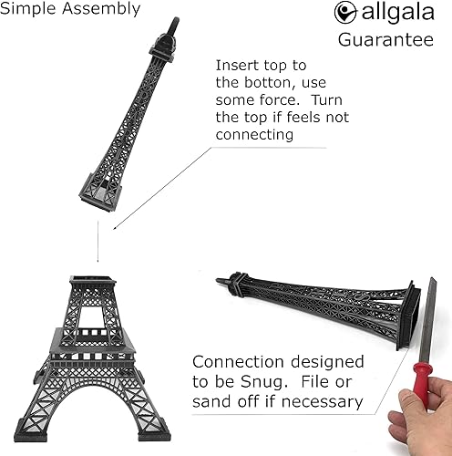 Miniatura 9 de allgala - Torre Eiffel decorativa elaborada en aleación de metal