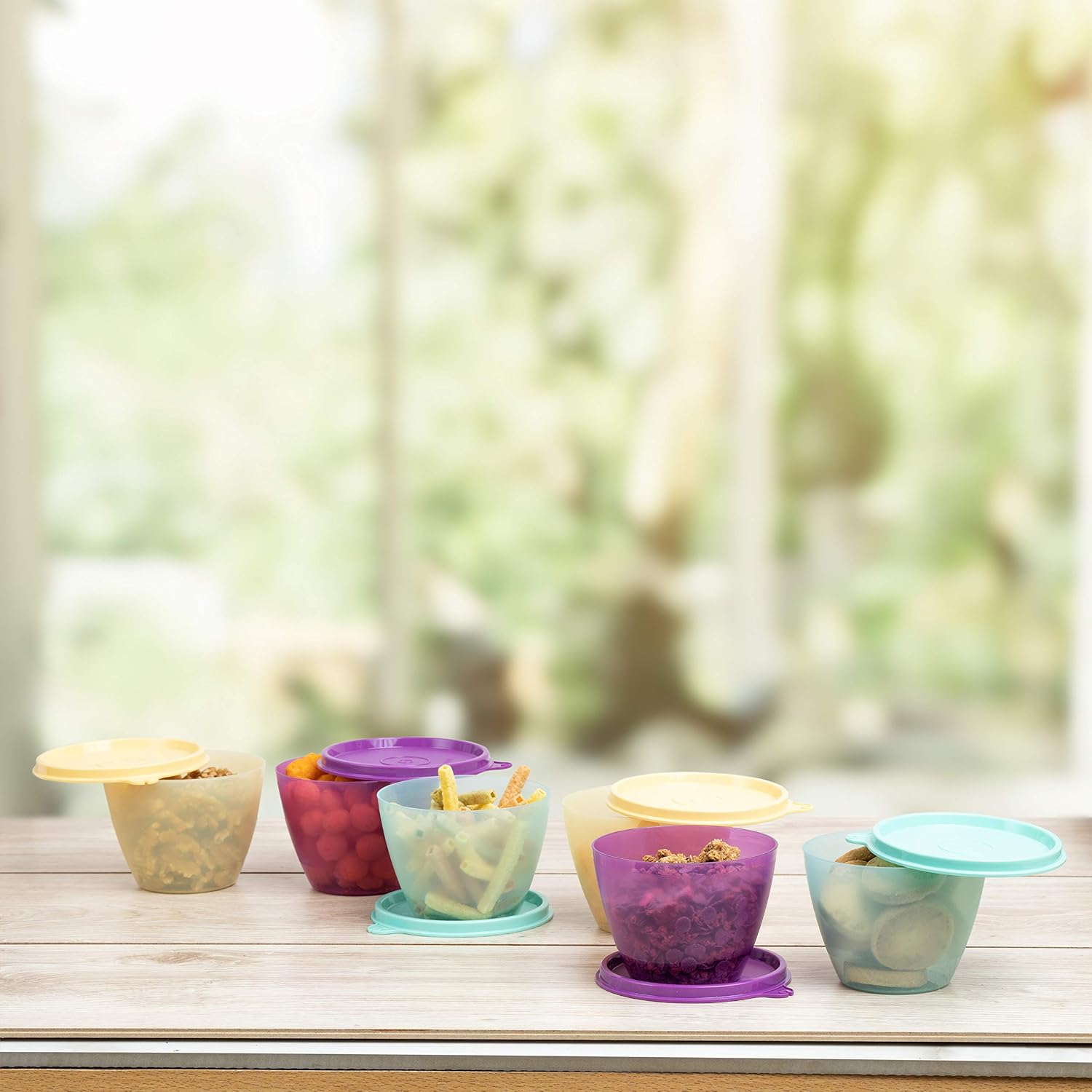 Tupperware Plastic Container - 400ml, 6 Pieces, Multicolour