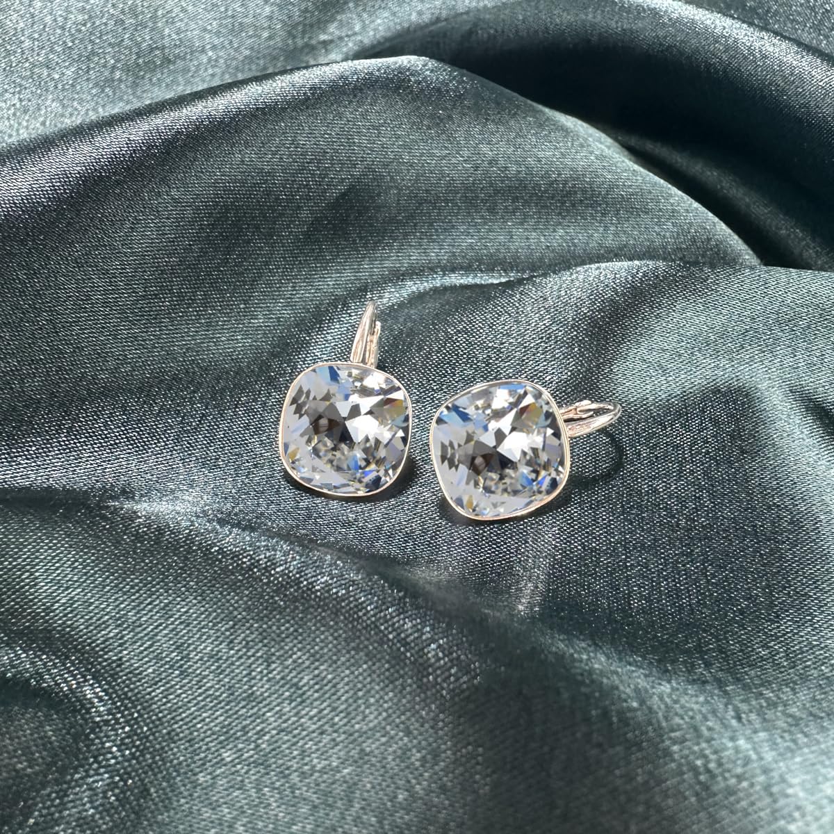 Elegante 925er Silber Ohrringe - mit Marken Kristalle - Hypoallergene Geschenkidee Hochwertiger Schmuck für Frauen