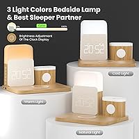 Vista 5 de Alarm Clock Charging Station for Bedrooms, 7 in 1 Wireless Charging Station, Magnetic Charger with Night Light Bedside Clock for iPhone 17 16 15 14