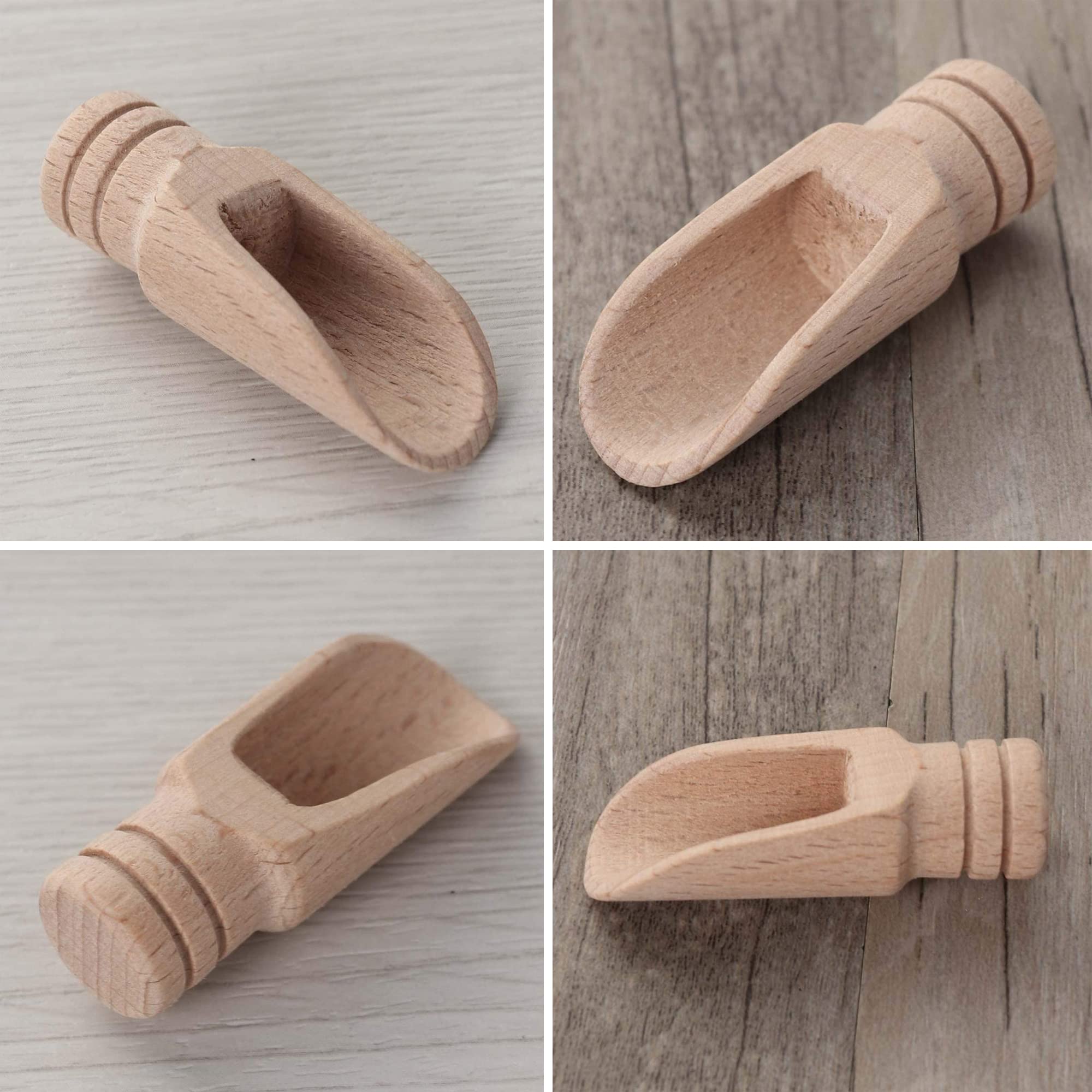 Mini Cucchiaio di Legno Piccolo, Cucchiaino di di Legno Resistenza Al Calore Antiaderente Cucchiaio di Condimenti per Cucina Condimento Olio Caffè Tè Zucchero (Marrone