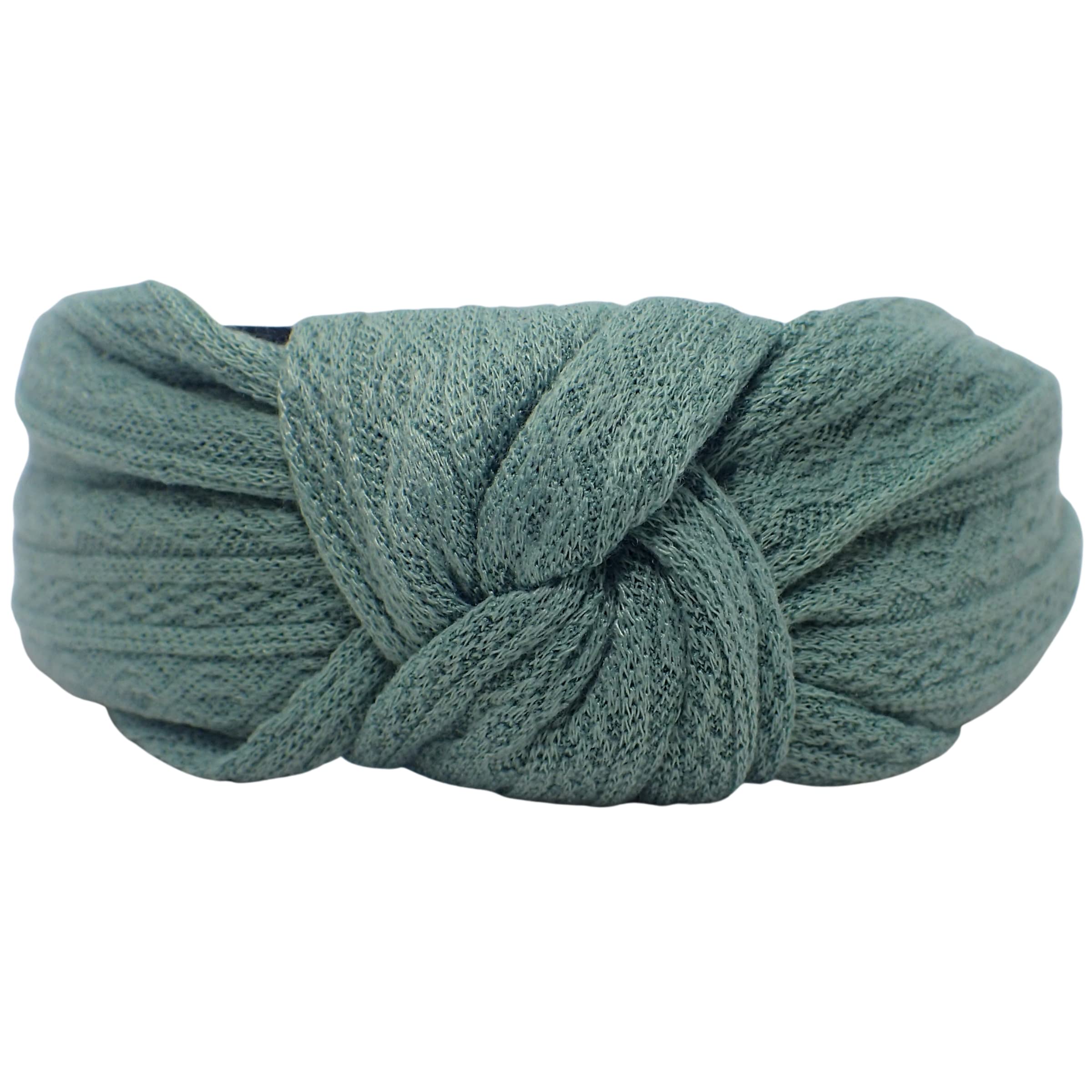 Topkids Accessories Knit-Pattern Knot Alice Bands Adult Women, Hair Accessories for Women Hair Bands for Women Thick Headband - Image 3