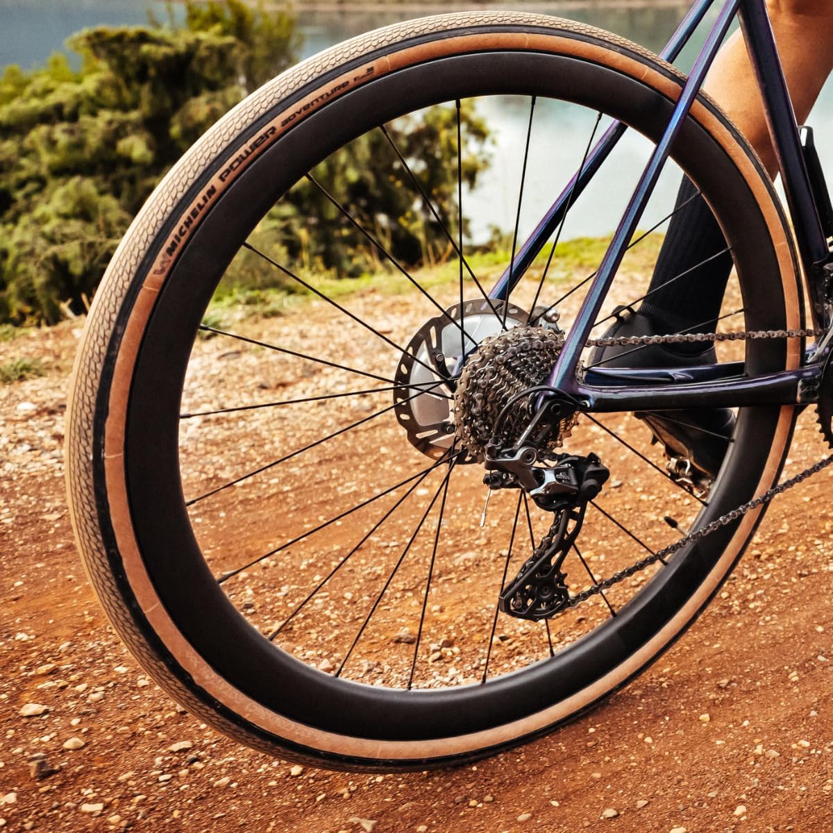 Michelin Power Adventure Classic TS TLR Gravel Tires – Tubeless-Ready, Gum-X Technology, Folding Bead, Wide Sizes for Off-Road & Gravel Riding