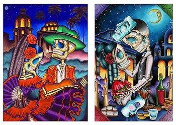 Amazon.com: Mexican Skeleton Love by Dave Sanchez Colorful