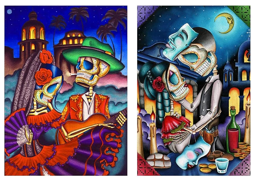 Amazon.com: Mexican Skeleton Love by Dave Sanchez Colorful
