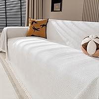 Vista 13 de Nobildonna Funda de felpilla lavable para sofá de 2 plazas, funda protectora de muebles para sala de estar, beige, 71 x 102 pulgadas