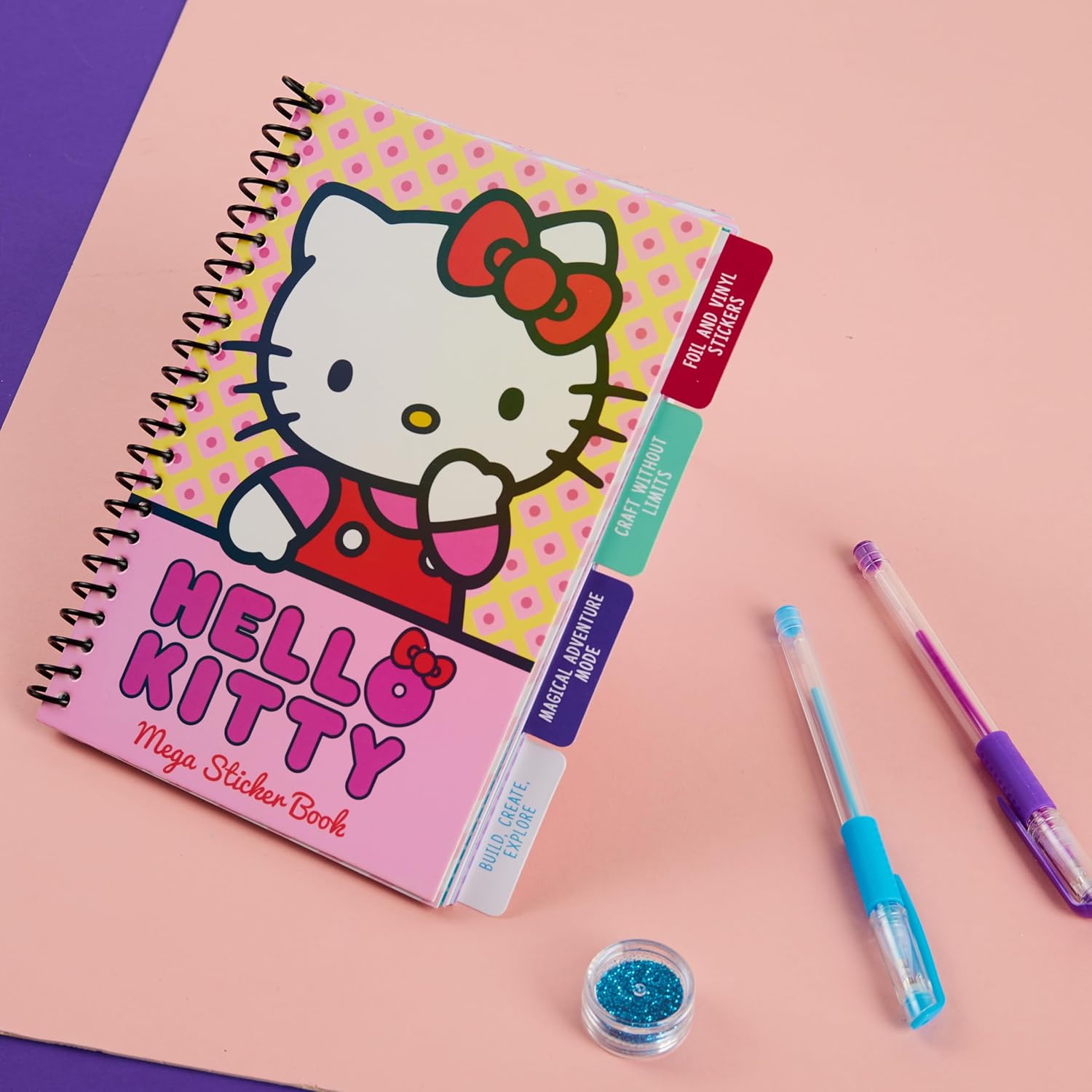 Hello Kitty Sticker Book for Girls Teens with 28 Sticker Sheets, 400+ Stickers for Scrapbooking, Kawaii Art Activity Set, Anime Gifts for Her