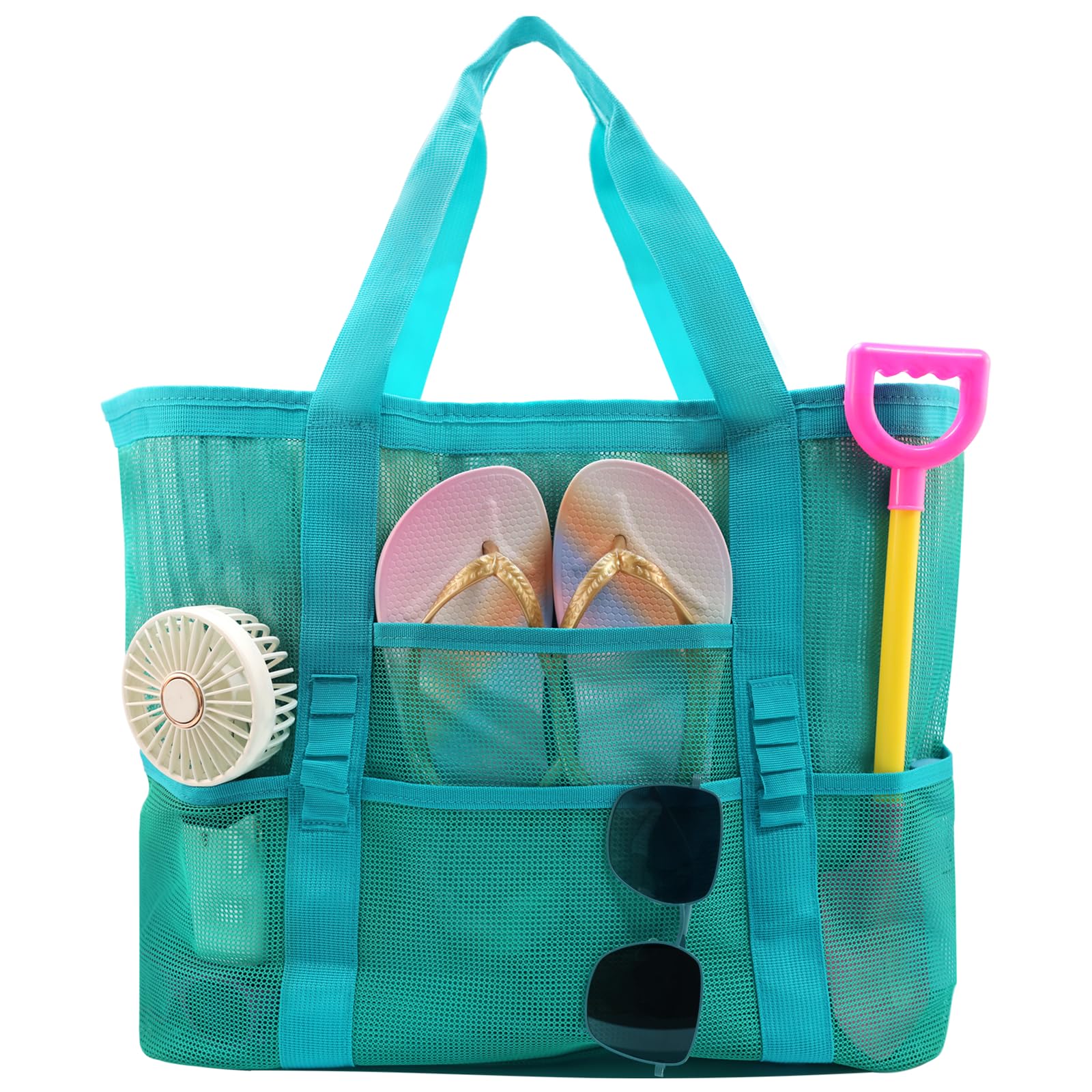 ASBEFORE Large Mesh Beach Tote Bag - travel totes | Mubboo
