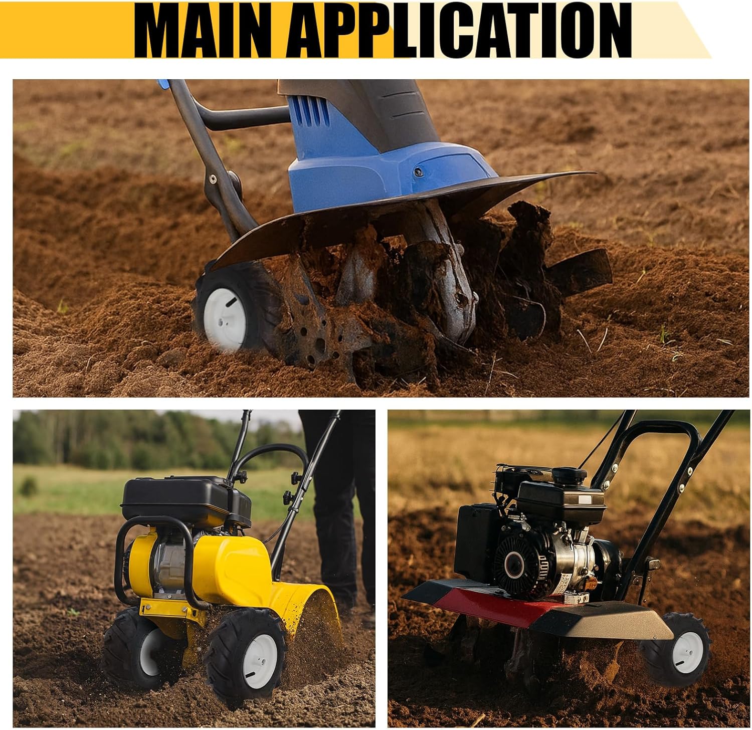 MZREXN 13x5.00-6" Tiller Tire and Wheel 2 Pack, 3/4" Axle Size, 3-1/8" Offset Hub, 4Ply Pneumatic, Compatible with Garden Trailer, Lug Tractor & Trencher, Craftsman & Troy-Bilt Tillers Replacement