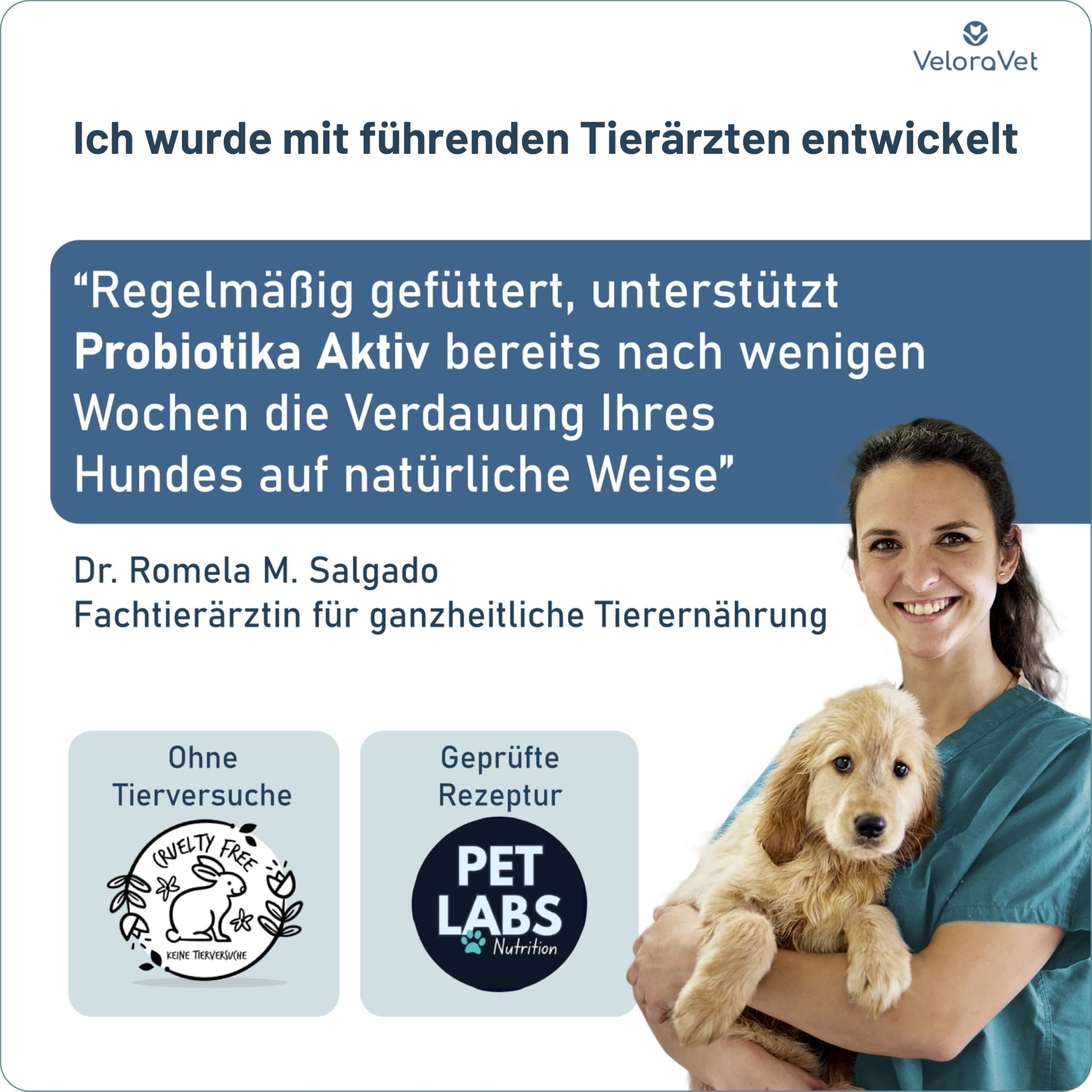 Probiotika Hund – Magen Darmsanierung & Darmkur für Hunde-Darmflora, Präbiotika, Flohsamenschalen & Heilerde, Tierärztlich empfohlen bei Durchfall, Sodbrennen – 70 Probiotika Tabletten