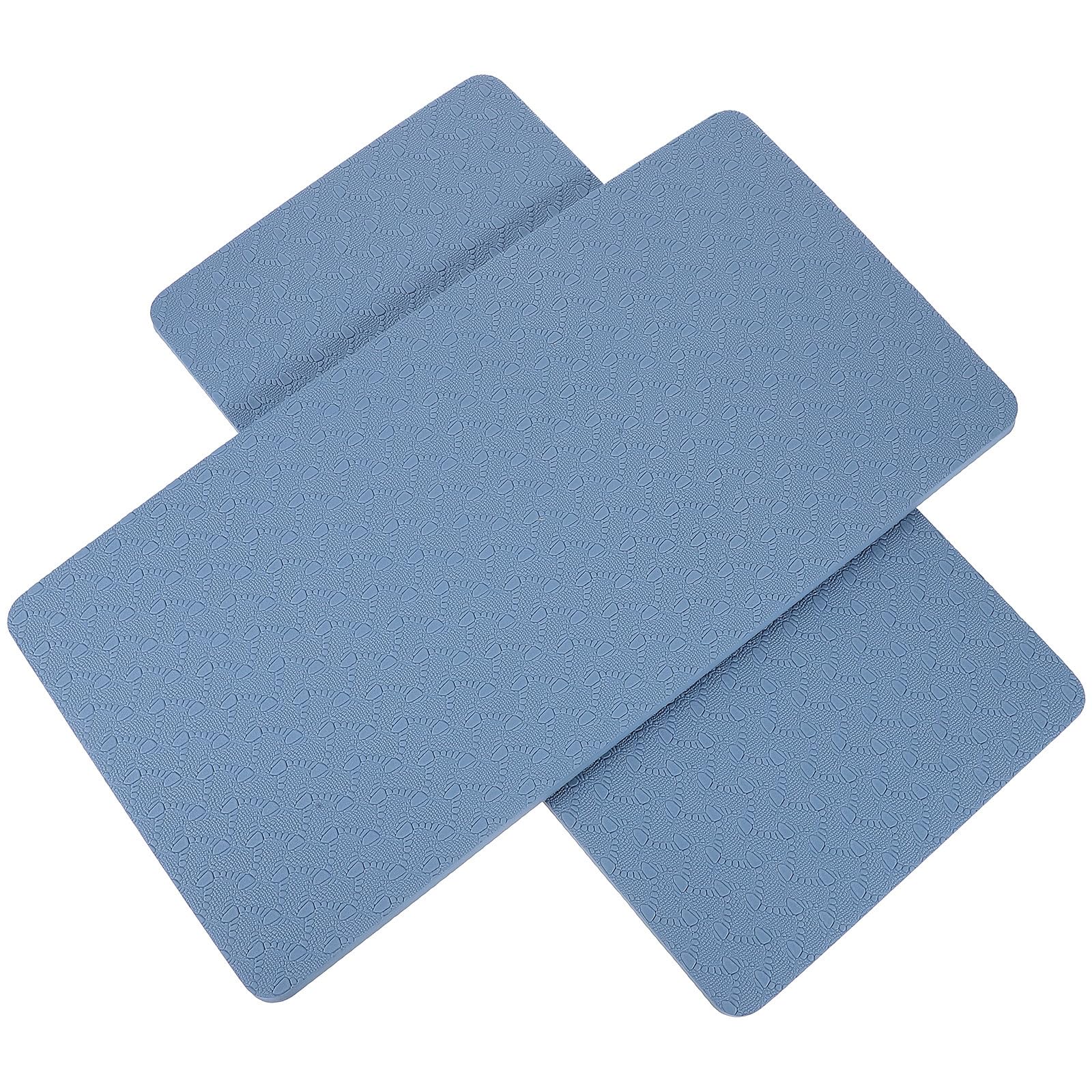 Light Blue Yoga Exercise Pad Lightweight Knee Protection Sports Mat for Floor Exercises Non-slip Support for Pilates and