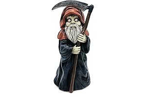 Halloween Skull Gnome - Spooky Lawn Reaper Gnome for Eerie Halloween Decor