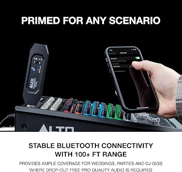 ALTO Bluetooth Total 2 XLR Equipped Rechargeable Bluetooth Receiver for Mixing Desk Audio Mixer Setups and Active PA Systems