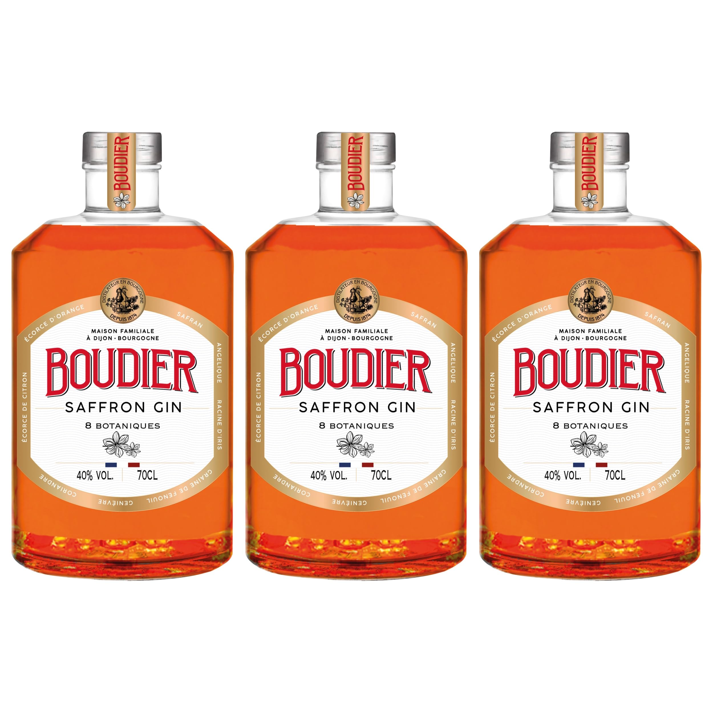 Gabriel Boudier Saffron Gin Gin Mild Frankreich inkl. FeinWert E-Book (3 x 0.7 l)