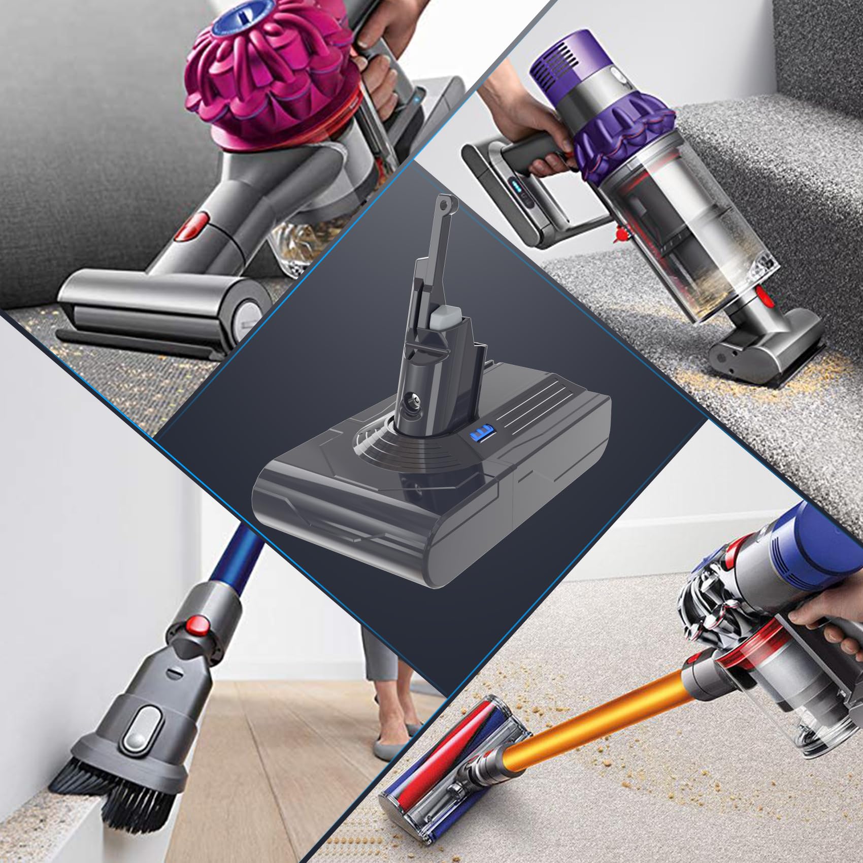 4500mAh V8 SV10 Batteria Compatibile per Dyson V8 Absolute Fluffy Animal SV10 Motorhead Slim Fluffy Total Clean Aspirapolvere