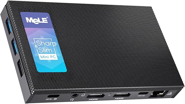 MeLE Quieter4C Fanless Mini PC N150 with Windows 11 Pro 32GB LPDDR5 512GB SSD Micro Desktop Computer Support 4K Triple Display, Dual HDMI,USB-C Powered,Small PC on Industrial Business Astrophotography