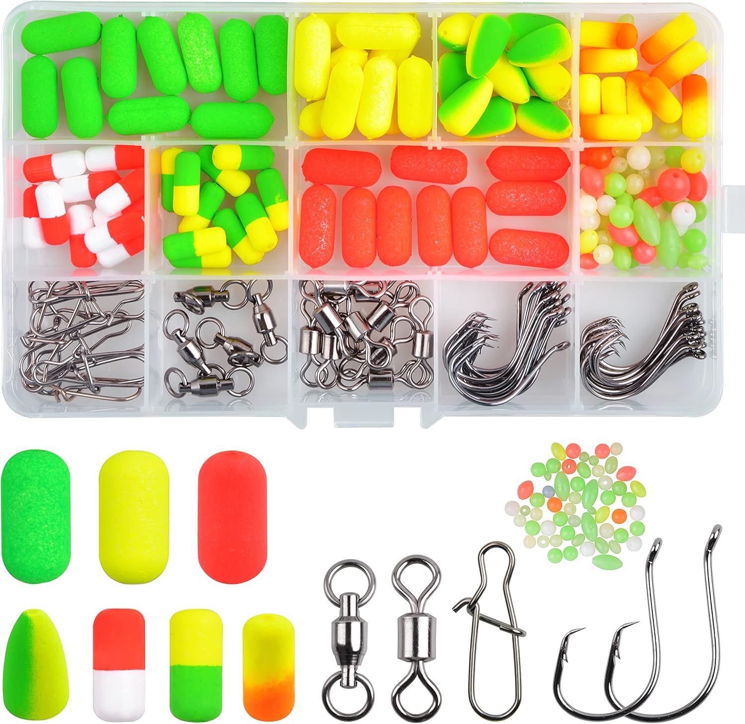Pompano Rigs Making Kit Saltwater Surf Fishing Rig Accessories Bottom Rig Parts Pompano Foam Floats Circle Hooks Fishing Beads Swivels Duo Lock Snaps : Sports & Outdoors